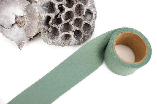 Sage Crepe Georgette Bias Tape Binding Tape two pieces that total 6.5 yards - Felinus Fabrics