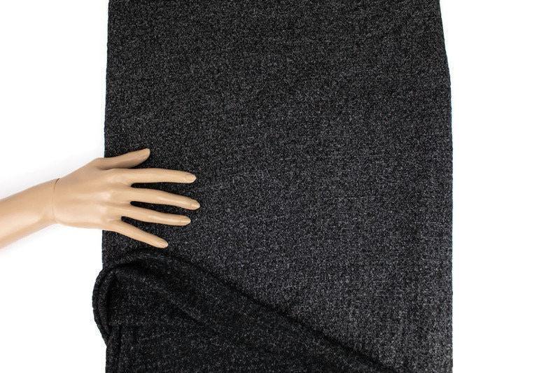 Black Marble Brushed Thermal Waffle Sweater Knit Fabric by the yard - Felinus Fabrics