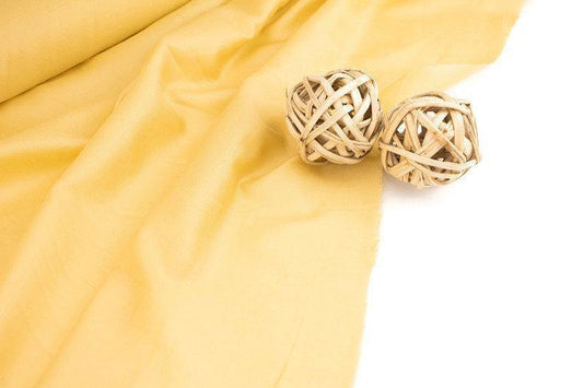 Deep Yellow Light Weight Semi Sheer Pique Woven Fabric Designer Fabric Swiss Made by the yard - Felinus Fabrics