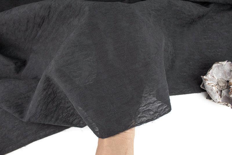 Black Shimmer Light Weight Damask Fabric Designer Fabric by the yard - Felinus Fabrics