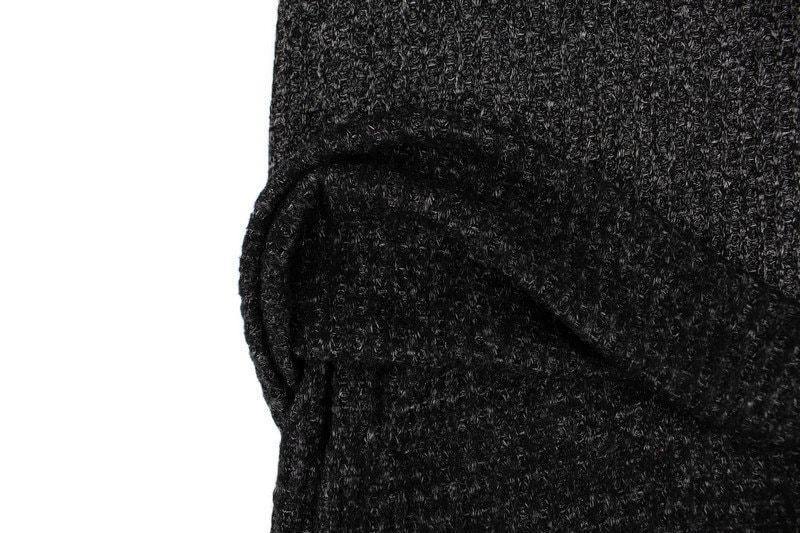 Black Marble Brushed Thermal Waffle Sweater Knit Fabric by the yard - Felinus Fabrics