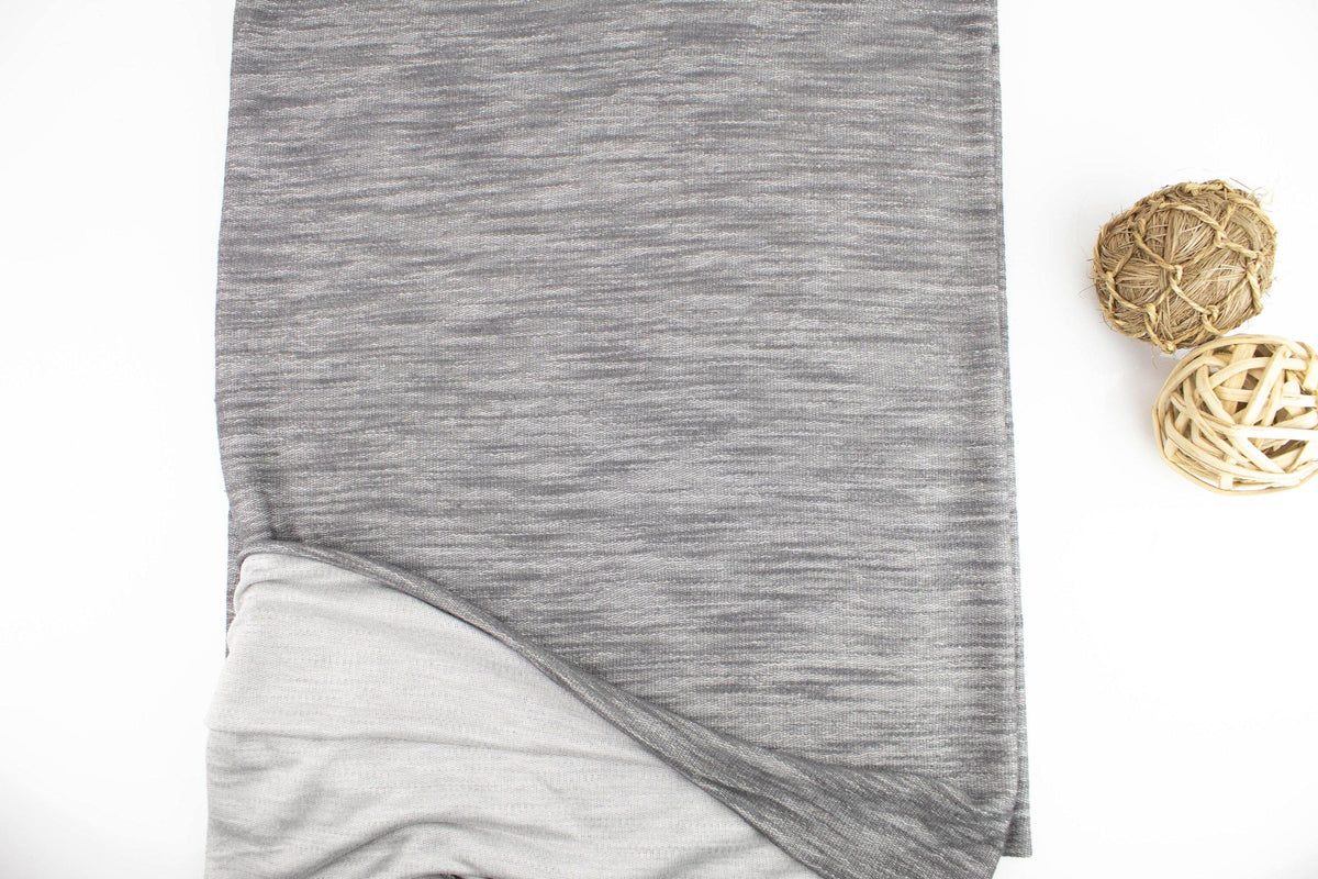 Heather Gray Baby French Terry Knit Fabric by the yard - Felinus Fabrics