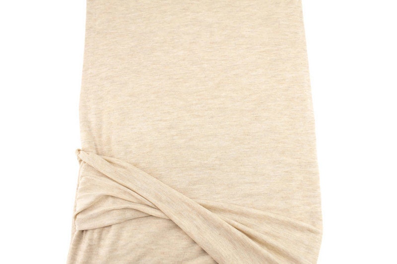 Heather Light Beige Light Weight Sweater Knit Fabric 2.75 yards