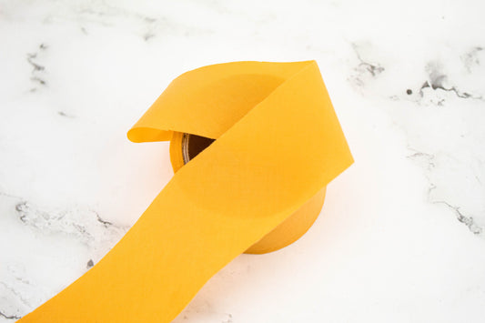 Deep Yellow Cotton Bias Tape Binding Tape 1.25 inches width x 8 yards total