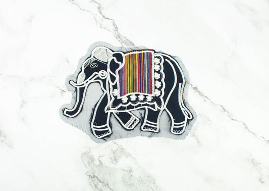 Navy Elephant Applique