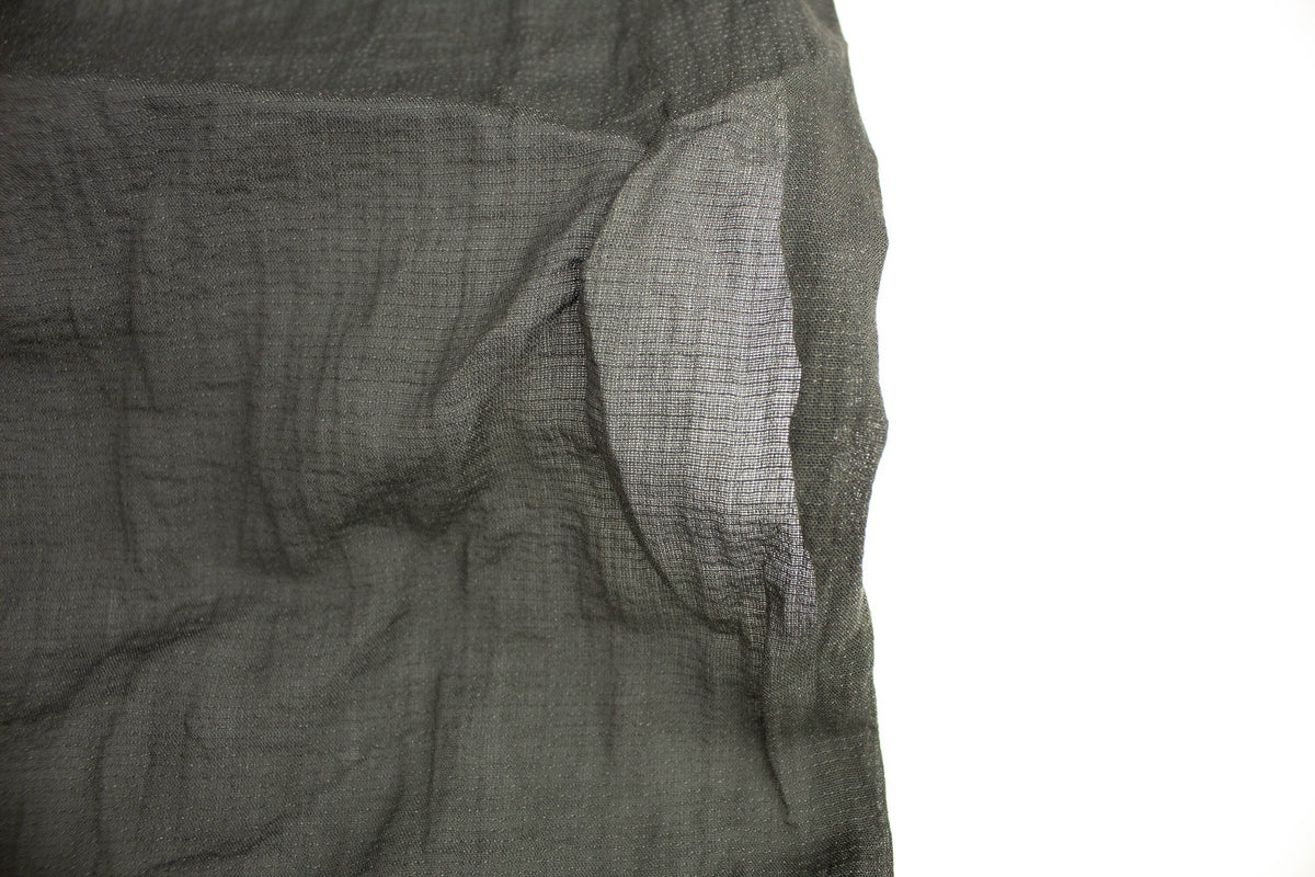 Warm Gray Cotton Metal Light Weight Woven Fabric by the yard Made in Italy