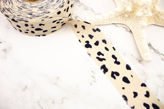 Animal Print Polyester Crepe Georgette Woven Bias Tape 1.25 inches width x 26 yards