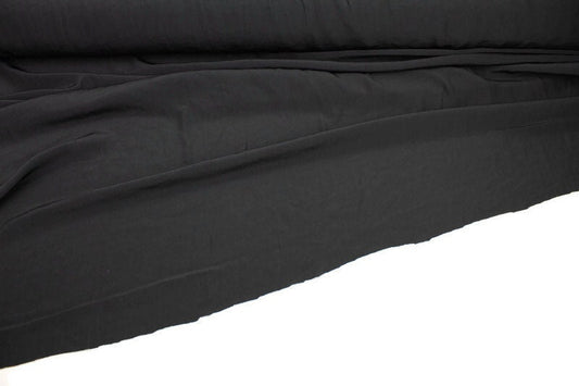 Washed Black Light Weight Woven Fabric Designer Fabric by the yard