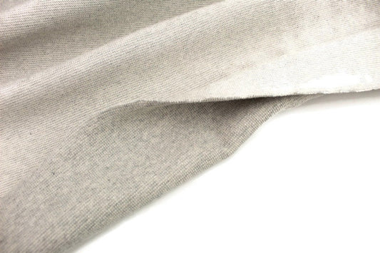 Heather Gray and Cream Sweater Knit Fabric Designer Fabric by the yard