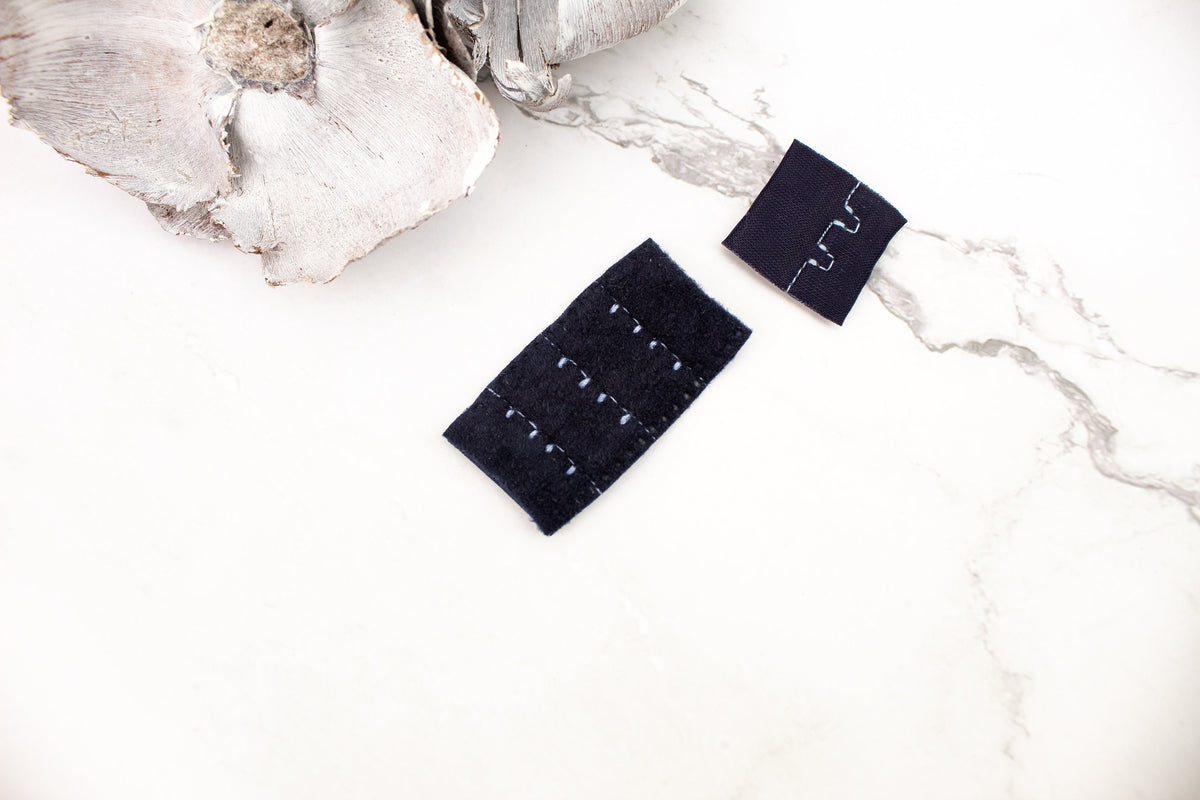 Navy Blue Hook and Eye Bra Closure 2 x 3 for 2 pairs
