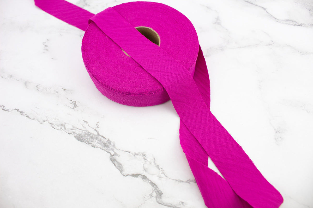 Magenta Woven Bias Tape Binding Tape Trim 1-1/8 inches width x 28 yards