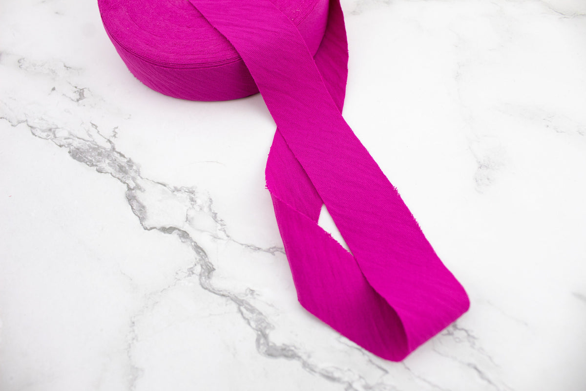 Magenta Woven Bias Tape Binding Tape Trim 1-1/8 inches width x 28 yards