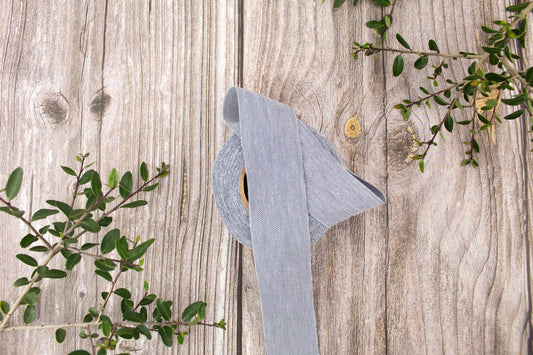 Blue Gray Pique Knit Bias Tape Binding Trim 1.25 inches width x 8 yards