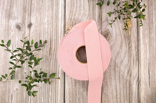 Pink  Ponte Crepe Knit Bias Tape Binding Tape 1.25 inches x 14 yards