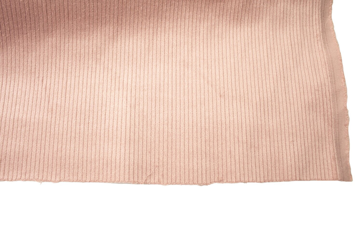 Light Blush Pink Stretch Corduroy Designer Fabric by the yard