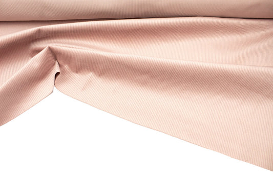 Light Blush Pink Stretch Corduroy Designer Fabric by the yard