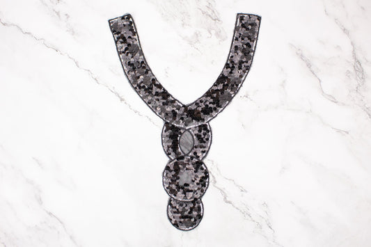 Black Sequined Applique