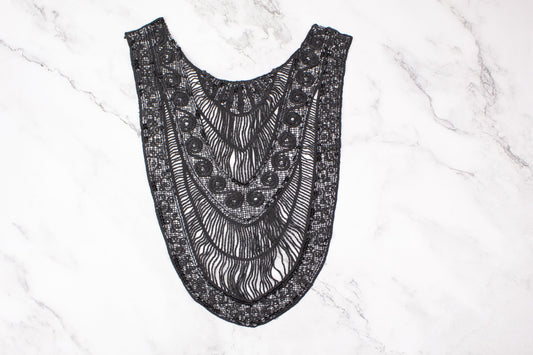 Black Sequined Applique
