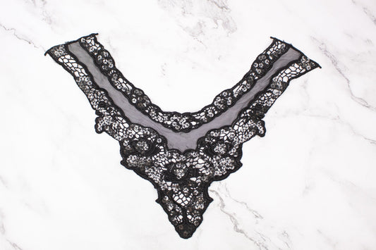 Black Sequined Applique