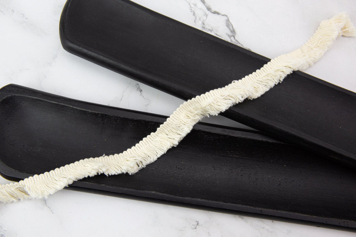 Ecru Cotton Fringe Trim 0.75 inches width x 5 yards