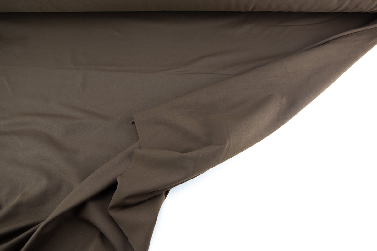 Brown Ponte Knit Fabric Designer Fabric Remnant 2 yards