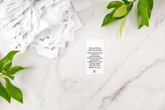 White fabric label 500 pieces