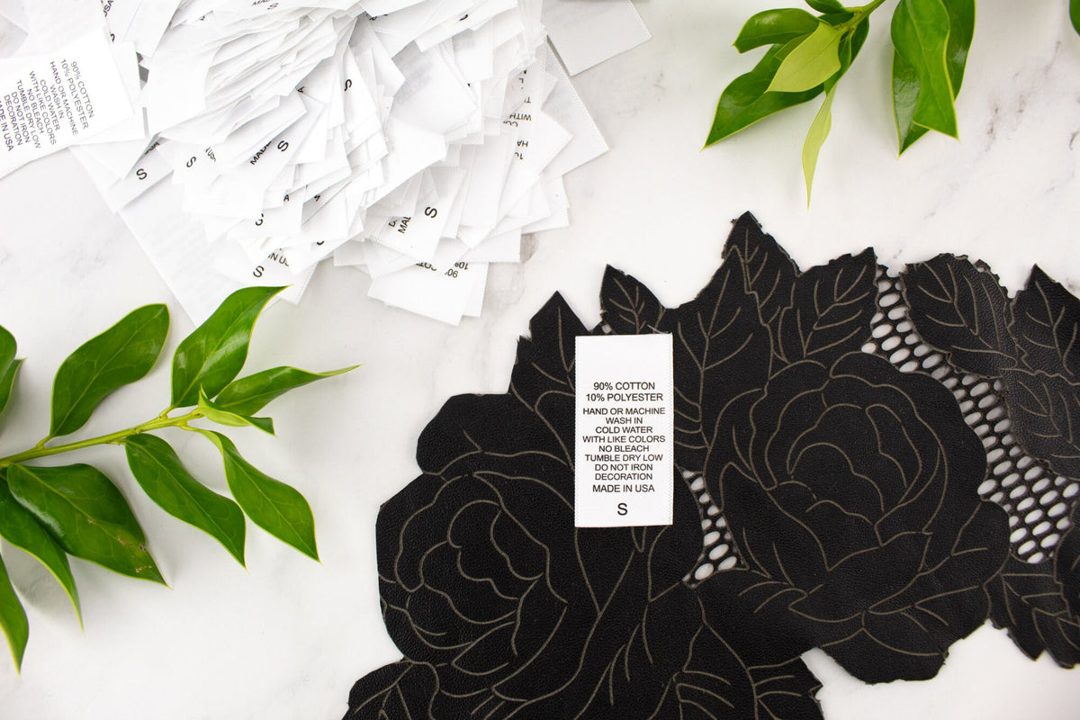 White fabric label 500 pieces