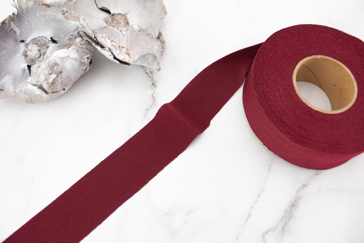 Maroon Knit Bias Tape 1.25 inches width x 14 yards