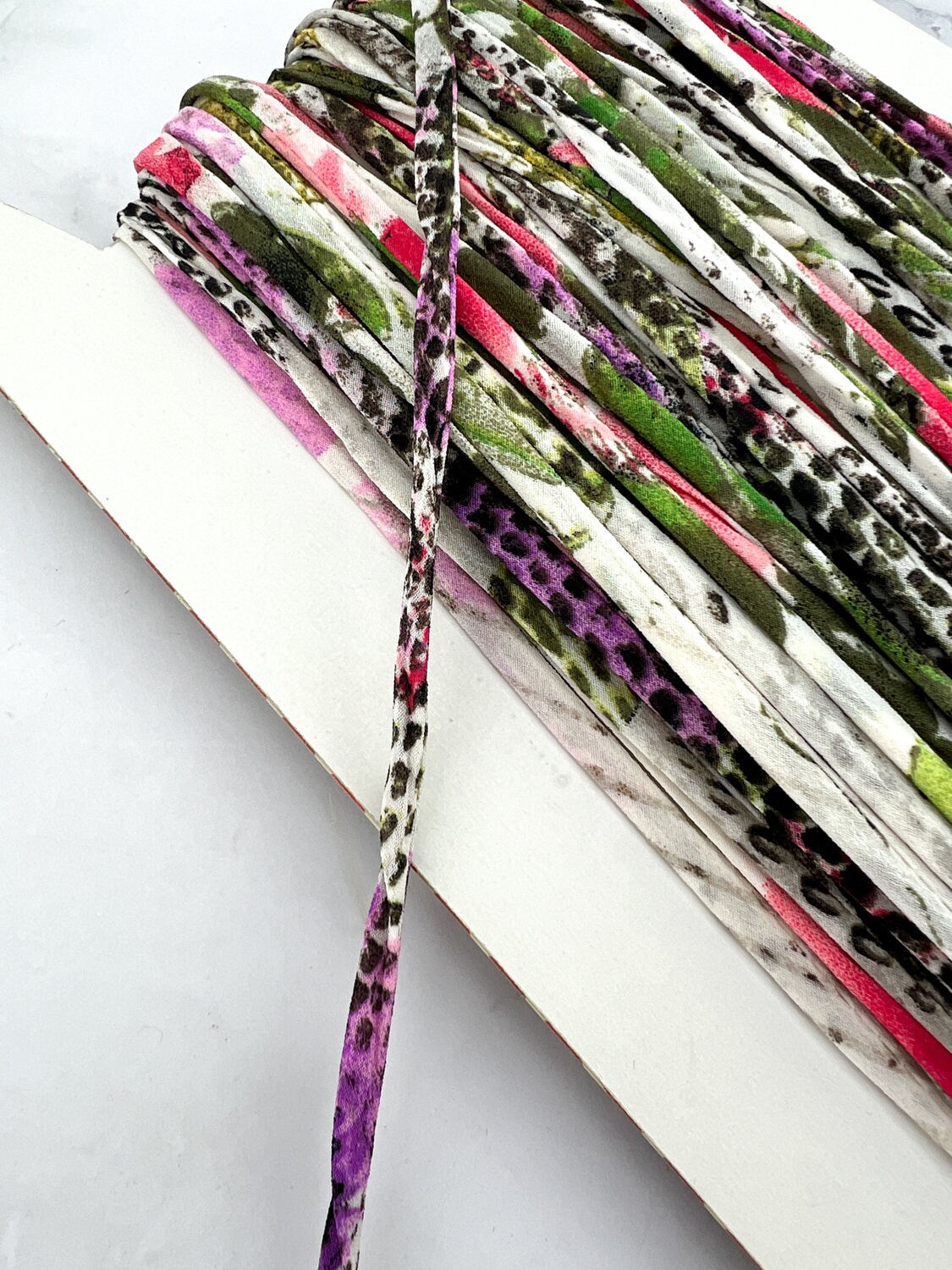 Pink Floral Animal Print Crepe Chiffon Trim 50 yards Bulk