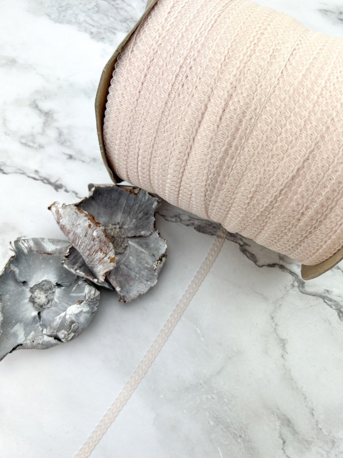 Pale Pink Narrow Lace Trim for Doll Clothing and Scrapbooking 10 yards
