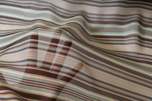 Multi Stripe Printed Silk Chiffon Fabric by the yard