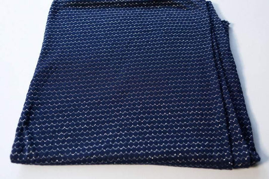 Dark Blue and Silver Open Weave Sweater Knit Fabric  1 Yard and 20 Inches  Extra Wide  OSK00140 - Felinus Fabrics