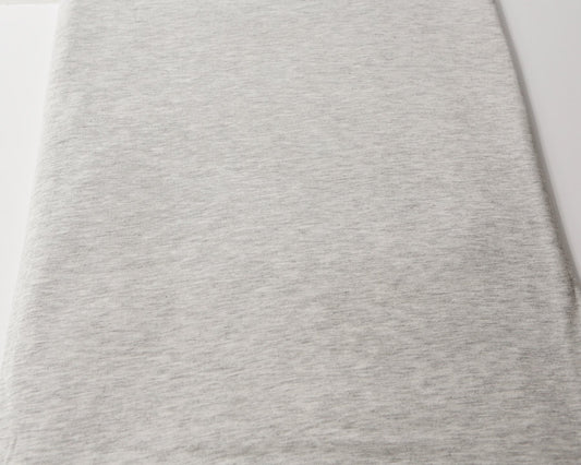 Heather Light Gray Knit Jersey Fabric 1.75 yards
