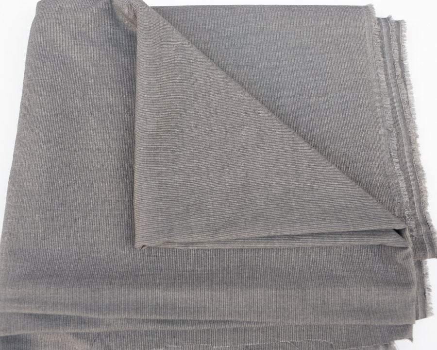 Gray Pinstripe Stretch Suiting Fabric by the yard ATW00042 - Felinus Fabrics
