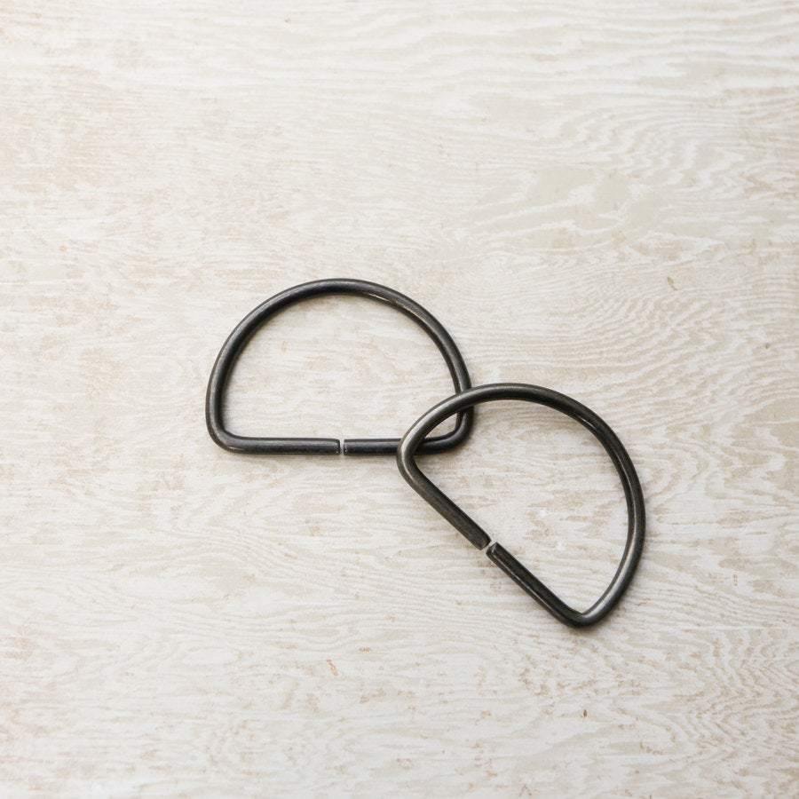4 Extra Large 2 Inches Brushed Gunmetal D Rings - Felinus Fabrics