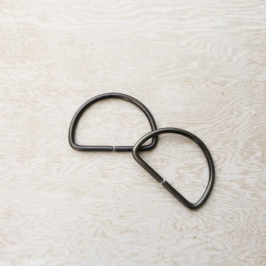 4 Extra Large 2 Inches Brushed Gunmetal D Rings - Felinus Fabrics