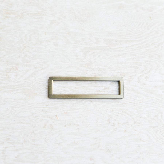 2 Pieces Brushed Antique Brass Large Rectangular Ring 52mm x 15mm - Felinus Fabrics