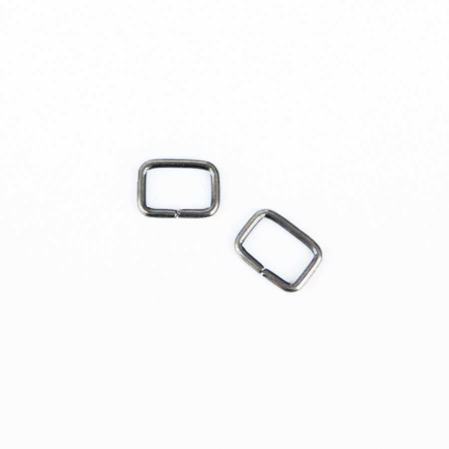 Small Gunmetal Rectangular Rings 20 Pieces