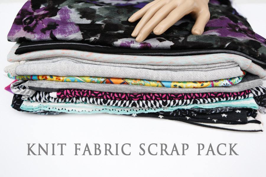 Knit Fabric Variety Surprise Scrap Pack Larger Pieces SPK00001 - Felinus Fabrics