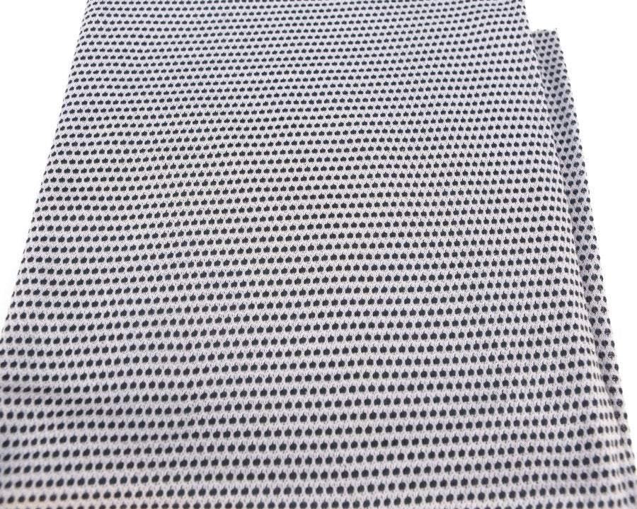 Fancy Light and Dark Gray Dotted Open Weave Knit Fabric 1 Yard and 34 Inches OSK00152 - Felinus Fabrics