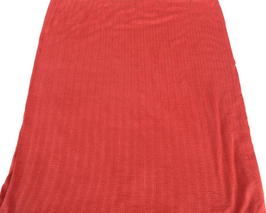 Rust Orange Vertical Stripe Open Weave Knit Fabric 34 Inches in Length  OSK00114 - Felinus Fabrics