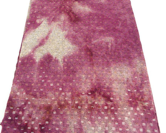 Magenta and Beige Sweater Knit Fabric Tie Dye Muted Magenta and Heather Beige by the Yard  OSK00040R - Felinus Fabrics