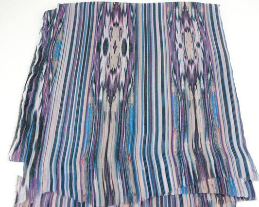 Graphic Tribal Stripe Printed Chiffon Fabric 2 yards  LWW00111 - Felinus Fabrics